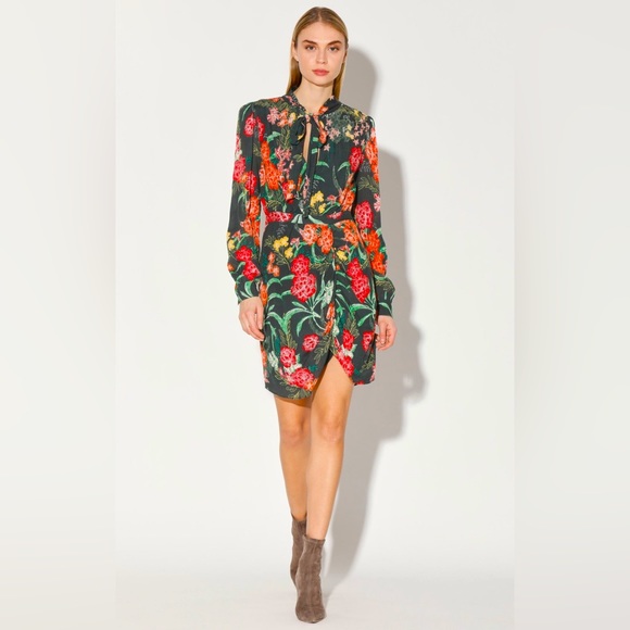 NWOT Walter Baker Willette Dress, Rain Forest - Picture 2 of 8